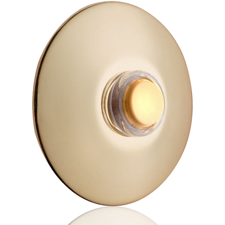 BR5WL Lighted Doorbell Button, 1-Pack, Brass Color