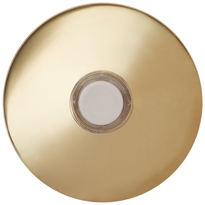 BR5W Unlighted Doorbell Button, 1-Pack, Brass Color