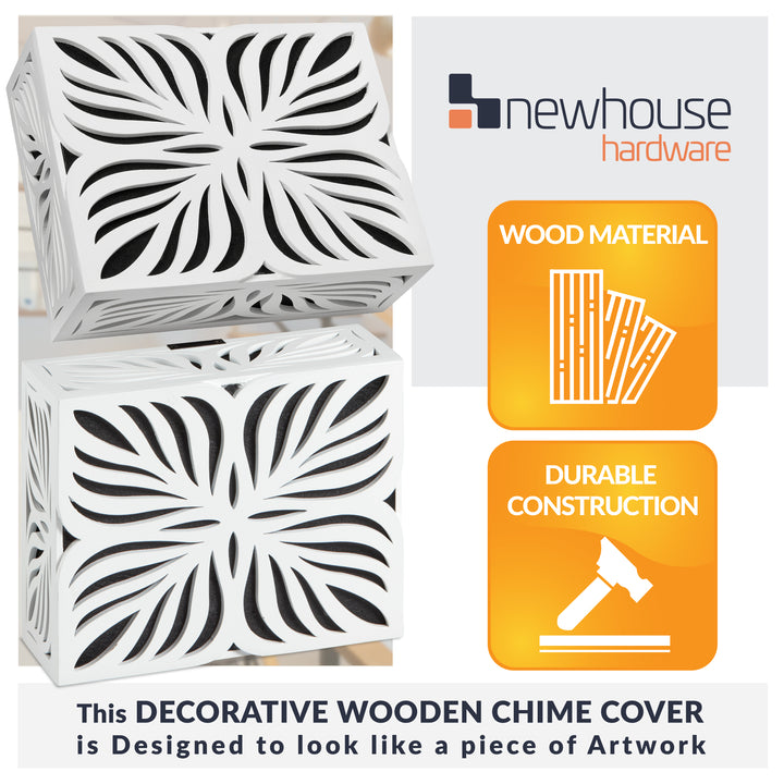 CHIMECOVER4 Wooden Doorbell Chime Cover, Tropical Design