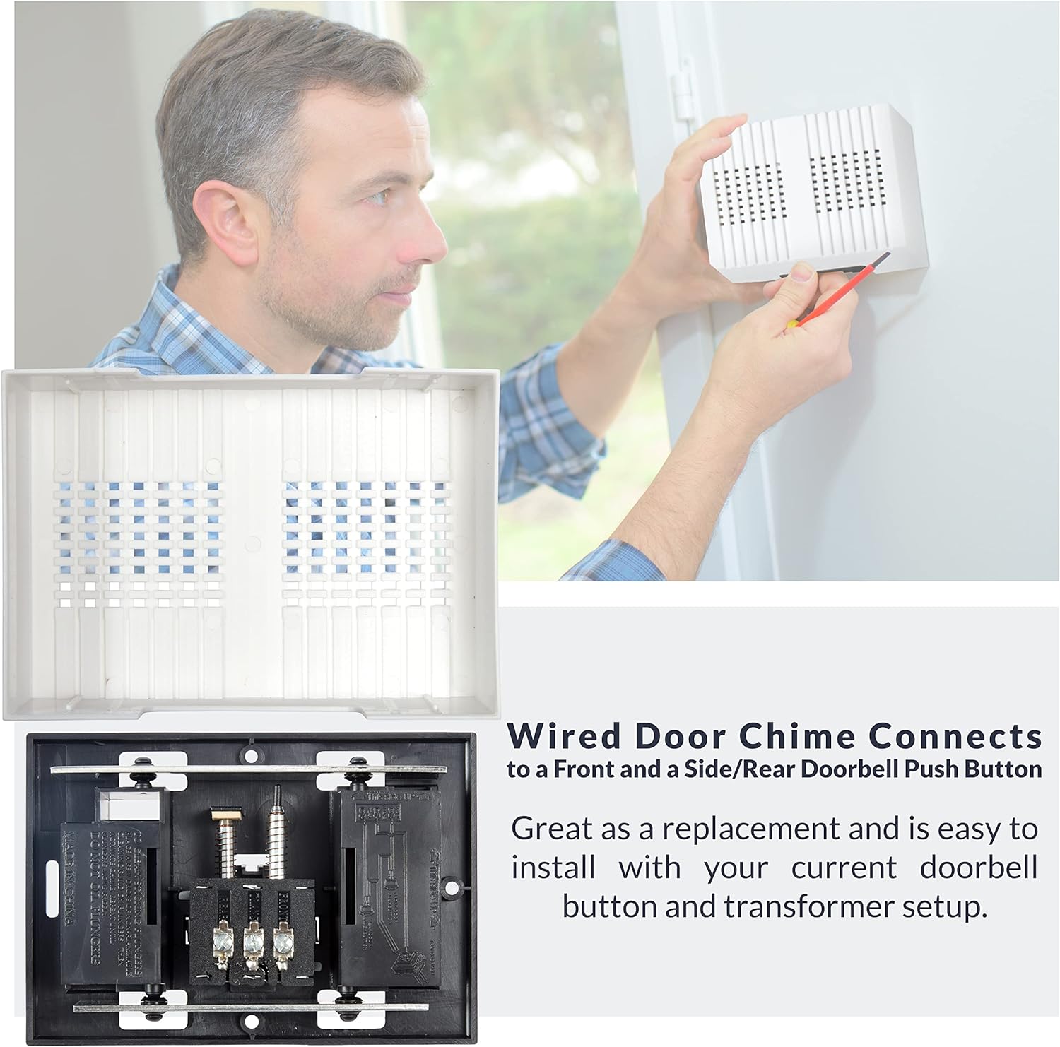 CHM4 Wired Doorbell Chime, White – Newhouse Hardware