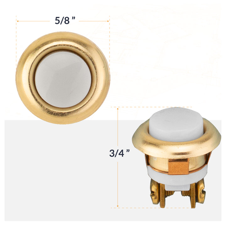 FMB Unlighted Doorbell Button, 1-Pack, Brass Color