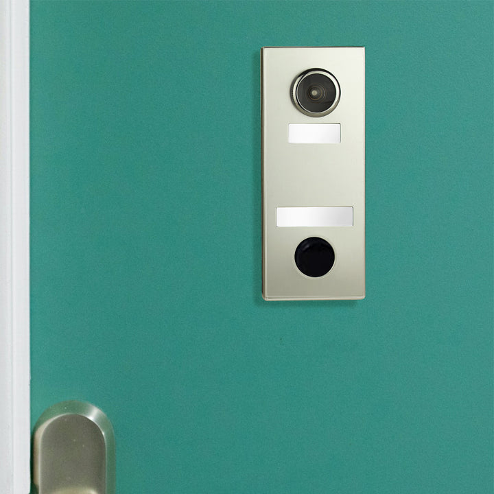 MC145S 2-Note Mechanical Door Bell Chime and Door Button with Viewer, Silver