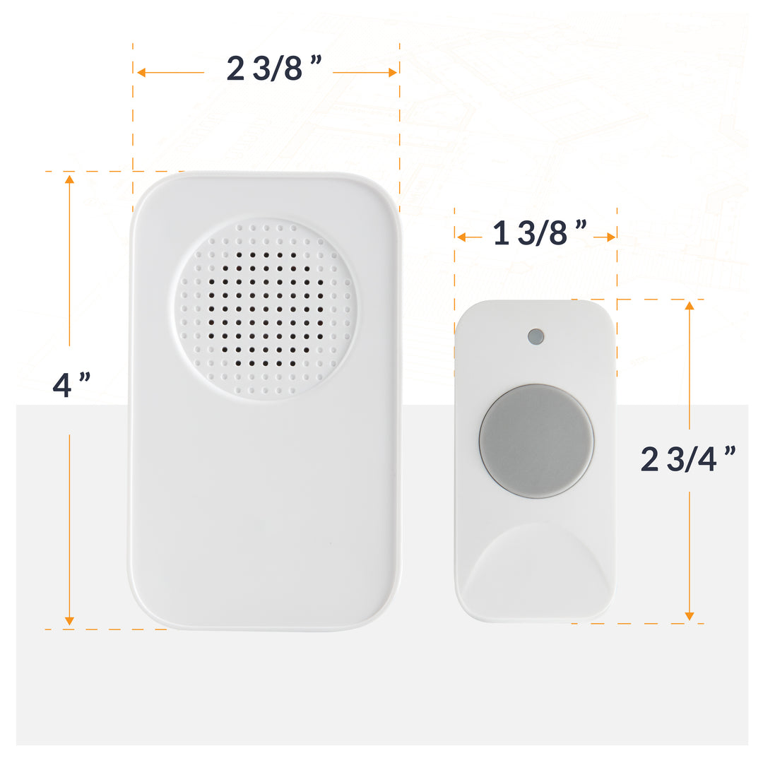 WCMP White Plug-In Wireless Door Chime Kit