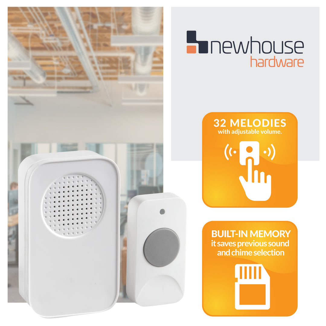 WCMP White Plug-In Wireless Door Chime Kit – Newhouse Hardware
